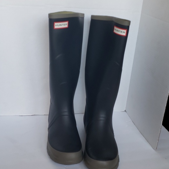 Hunter Other - Hunter Rainboots Mens Matte Black & Brown Size 11
